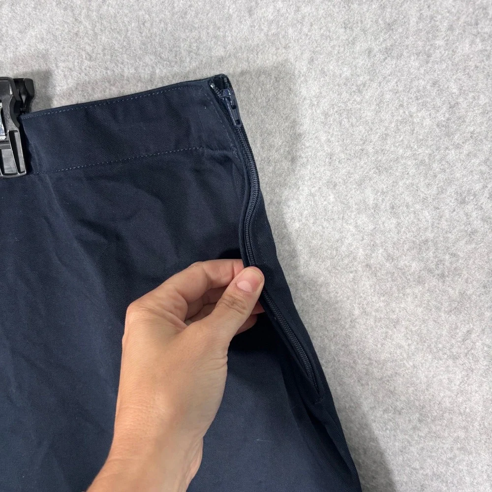 Lands End Chino Skort Skirt 24W Navy Cotton‎ Casual School Canvas Twill Shorts